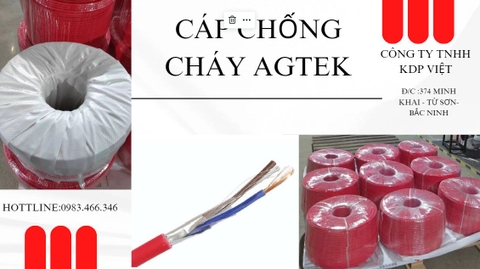 Dây cáp chống cháy chống nhiễu 2x1.5 AGTEK