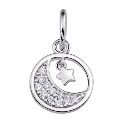 Charm Bạc đính đá ECZ