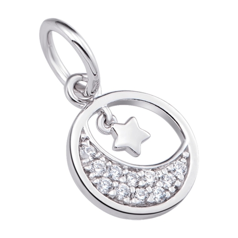 Charm Bạc đính đá ECZ