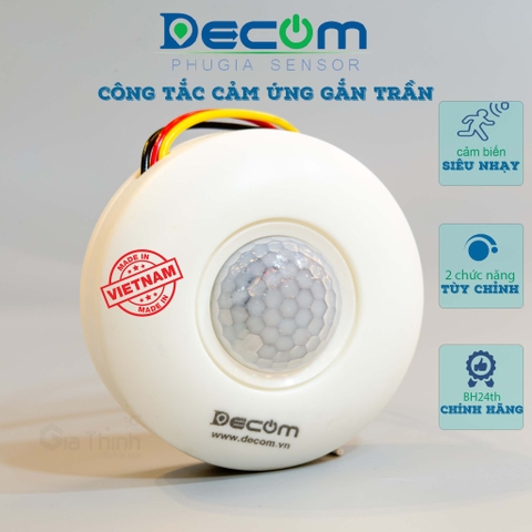 Công tắc cảm ứng chuyển động gắn trần DECOM - DC168A