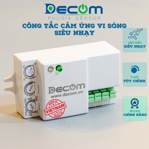 Công tắc tự động cảm ứng vi sóng DECOM DC-701H (Bảo hành đổi mới 12 tháng)