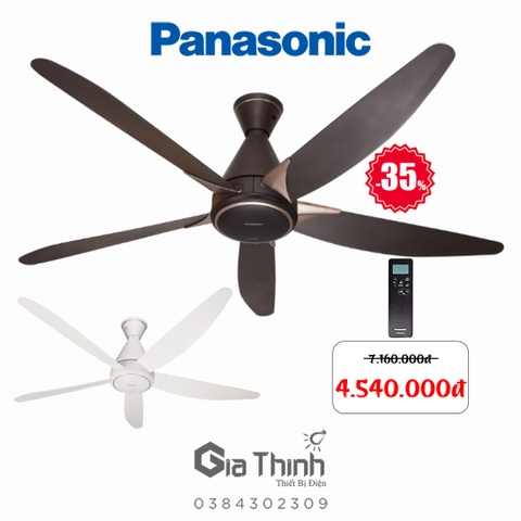 Quạt trần 5 cánh Panasonic GDS - B màu nâu (BH tại nhà 12th)