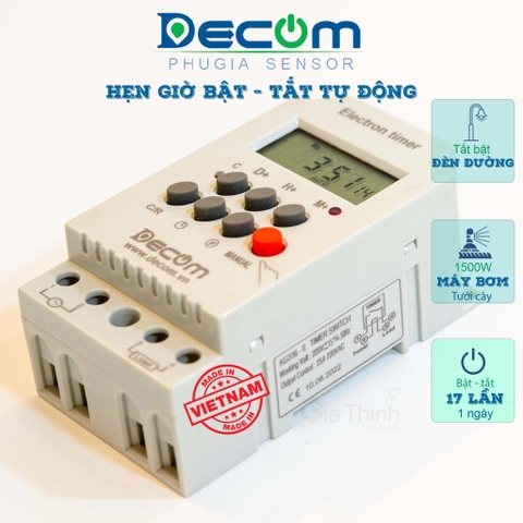 Công tắc hẹn giờ điện tử DECOM - KG316 (xanh lá) (Bảo hành đổi mới 12 tháng)