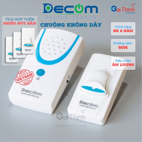 Chuông không dây cho người già Decom (Bảo hành đổi mới 12 tháng)