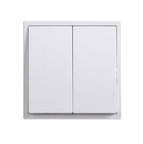 Công tắc đôi 1 chiều i7 Simon màu champange