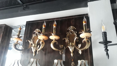 Đèn đồng nến đôi 9922