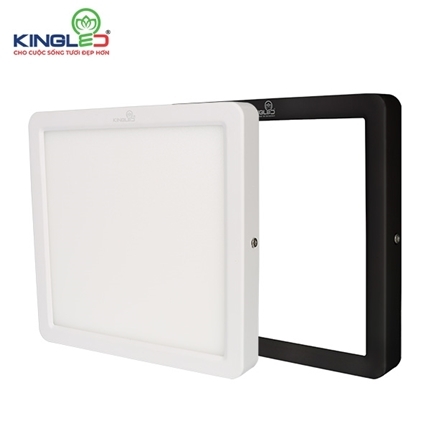 Đèn ốp trần  24W Kingled vuông  khung viền đen ánh sáng trắng (BH24T)