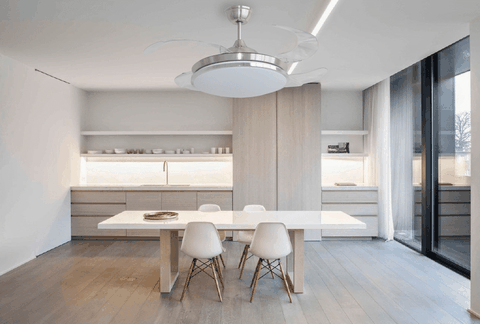 Quạt trần Đài Loan LuxAire Tulip giấu cánh  (Bảo hành phụ kiện (bộ tay khiển, cánh, bản led) 12 tháng, bảo hành động cơ 5 năm)