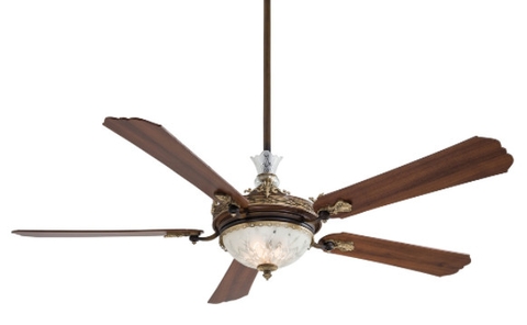 Quạt trần 5 cánh Minka Cristafano động cơ AC 95W sải cánh 172cm (Bảo hành phụ kiện (bộ tay khiển, cánh, bản led) 12 tháng, bảo hành động cơ 5 năm)