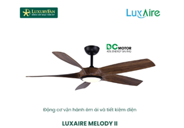 Quạt trần lux Aire-melody II cánh nhựa ABS,sải cánh 137cm màu vân Gỗ (BHTN24T)