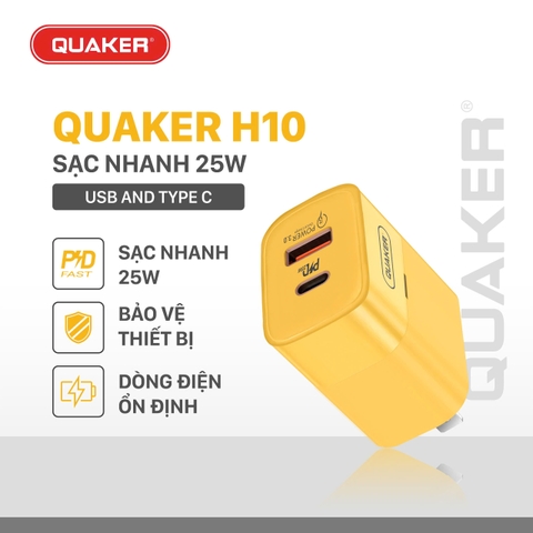 CỦ SẠC 25W QUAKER H10