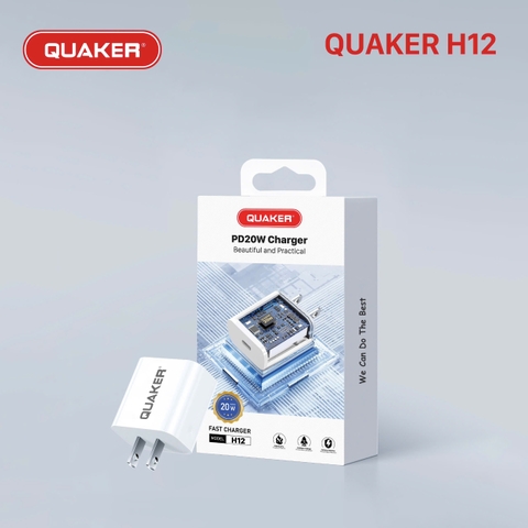 CỦ SẠC GAN 20W QUAKER H12