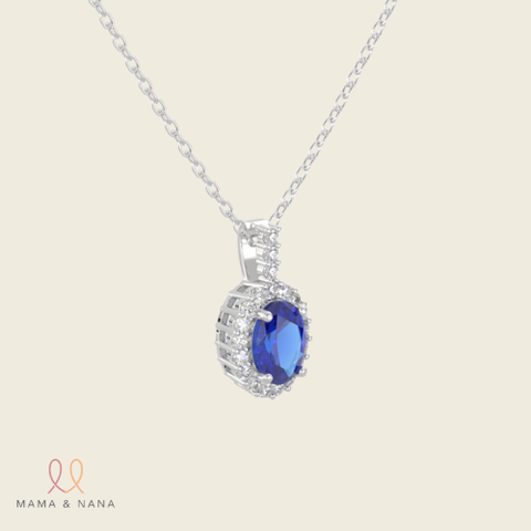 Dây Chuyền Đá Quý Sapphire Xanh - VHN01-04