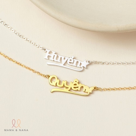 Dây Chuyền Khắc Tên Cho Bé Gái Với Hình Thù Ngộ Nghĩnh - Say My Name