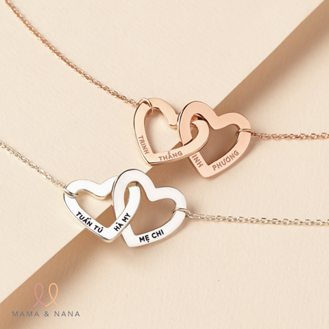 Dây Chuyền Mẹ Và Con 2 Trái Tim Lồng Nhau Ý Nghĩa - A Mom's Heart