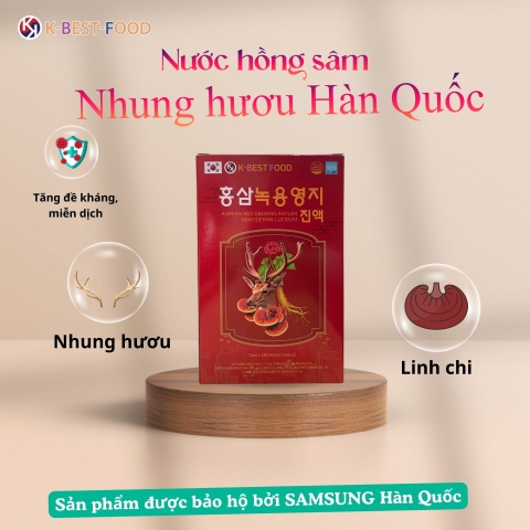 Nước hồng sâm nhung hươu linh chi K-Best Food