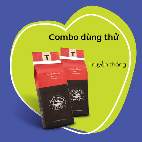 COMBO 2 Gói Cà Phê Rang Xay Truyền Thống Highlands Coffee 200g/gói