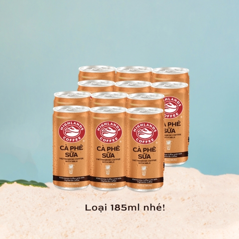 Combo 2 Lốc Cà Phê Sữa Highlands Coffee 185ml/lon