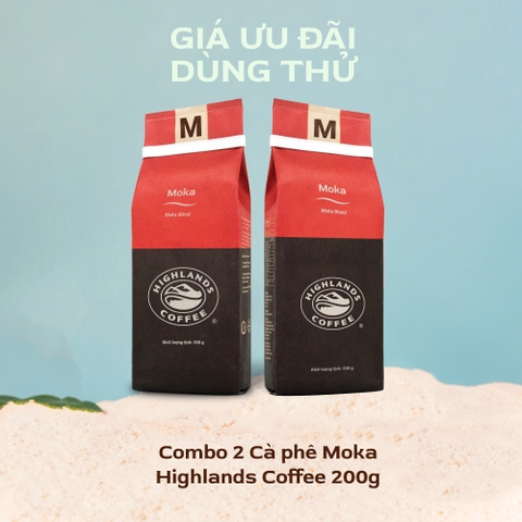 COMBO 2 Gói Cà Phê Rang Xay Moka Highlands Coffee 200g/gói