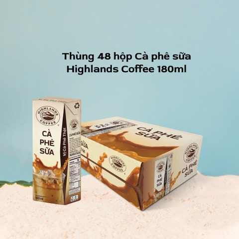 Thùng 48 hộp Cà phê Sữa Highlands Coffee Tetra pack (180ml /hộp)