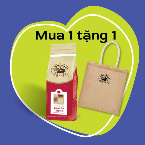 [MUA 1 TẶNG 1] Cà Phê Bột Truyền Thống Highlands Coffee 1KG