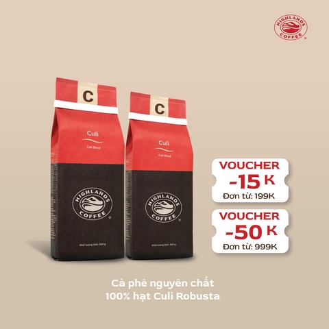 COMBO 2 Gói Cà Phê Rang Xay Culi Highlands Coffee 200g/gói