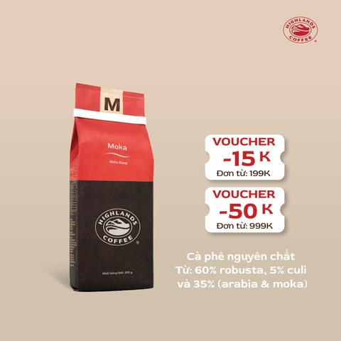 Cà Phê Rang Xay Moka Highlands Coffee 200g/gói