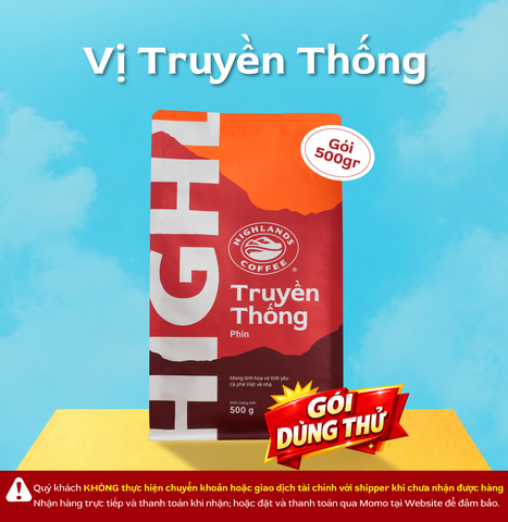 Cà Phê Rang Xay Truyền Thống Highlands Coffee 500g