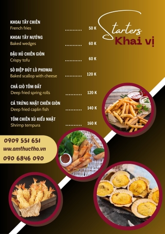 A - MÓN KHAI VỊ 1
