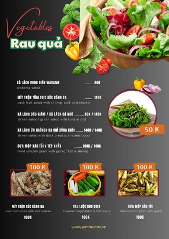 A - MÓN RAU QUẢ