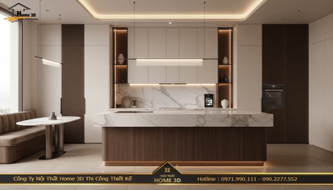 Thiết kế nội thất trọn gói chung cư Hyundai Hillstate hiện đại – Home 3D