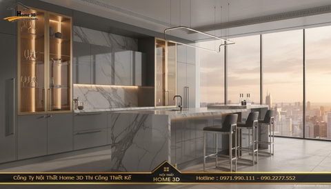 Cải tạo tủ bếp chống ẩm chung cư The Golden Complex bền đẹp – Home 3D