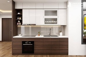 Nhựa Picomat thường được dùng để làm phần nào của tủ bếp?