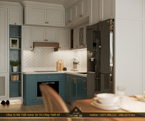 Thi công nội thất tân cổ điển, tinh tế - Báo giá thi công nội thất cùng Home 3D