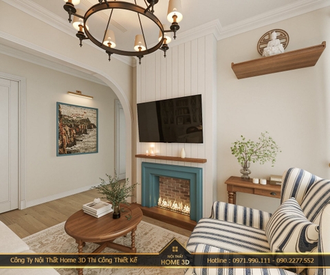 Thi công nội thất phòng khách đẹp, ấn tượng Home 3D?