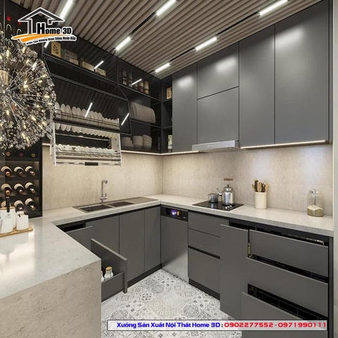 Báo giá thi công nội thất & cải tạo tủ bếp chống ẩm  chung cư Diamond Flower Tower
