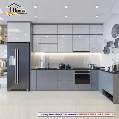 Chuyên Nhận thi công thiết kế tủ bếp inox acrylic đẹp bền giá rẻ