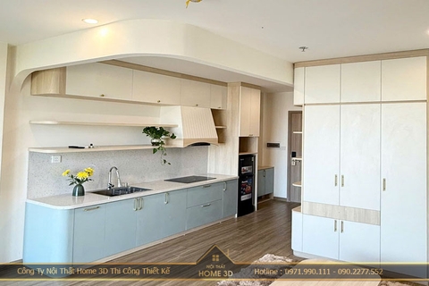Công Ty Nội Thất Home 3D Chuyên Thi Công Tủ Bếp Gỗ MDF Chống Ẩm Sang Trọng Giá Rẻ