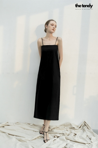Váy linen Vera hai dây, dáng suông maxi