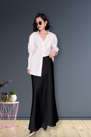 Chân váy lụa dáng dài chữ A Lena