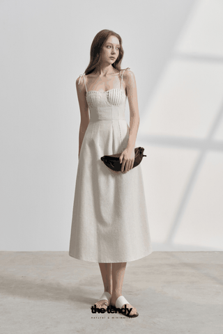 Đầm linen MERVIN, đầm hai dây cúp ngực quyến rũ