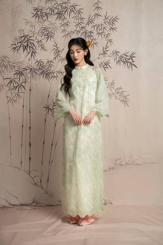 Quần áo dài lụa trơn