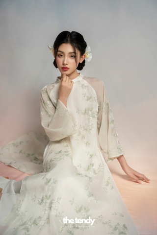 Quần áo dài lụa trơn