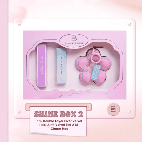 HỎA TỐC [SHINE BOX 2] Set Quà Tặng 2 Son Black Rouge – Box Son Chuẩn Girl