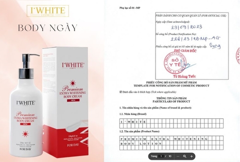Kem body ngày IWHITE 250ml