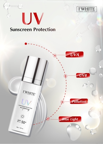 Kem chống nắng vật lý I'WHITE - UV PROTECTION SUN BLOCK MAKE UP SPF+ 50 PA++