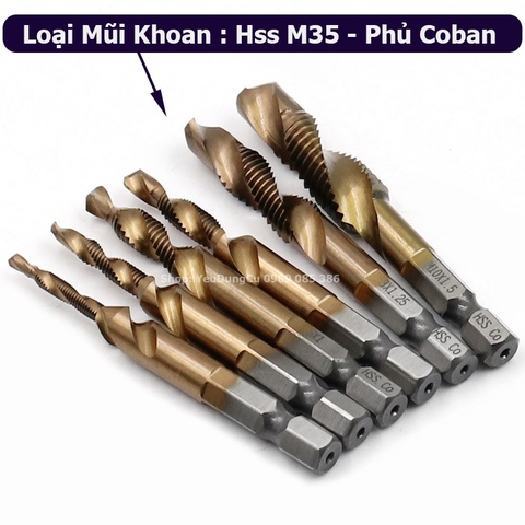 Mũi Khoan Taro Ren Coban HSS-M35 Mũi từ M3 đến M10