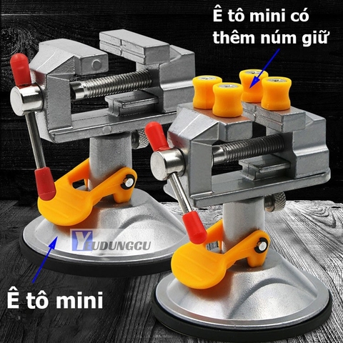 Ê tô mini để bàn dạng đế hít xoay 360 độ - Eto để bàn dụng cụ DIY
