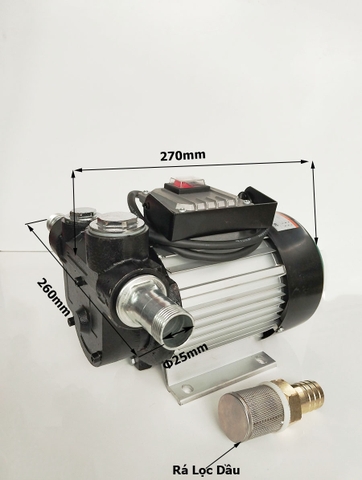 Máy bơm dầu 220V 550W Lưu lượng 60L/Phút - Máy bơm dầu Diesel bơm nhiên liệu