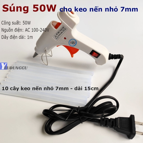 Súng bắn keo nến 40W 50W 80W - Tương Thích Keo 7mm & 11mm